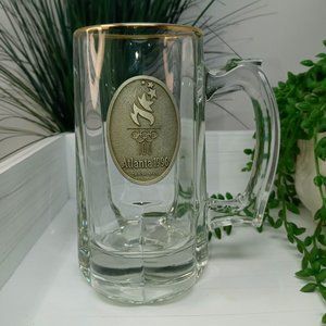 1996 Olympics Glass Stien with Emblem and Gold Rim